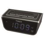 Timex T262B Bedside LED Alarm Clock with Dual USB Charging, Black